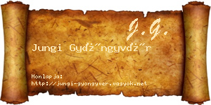 Jungi Gyöngyvér névjegykártya